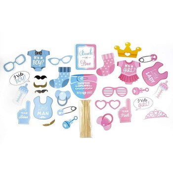 thumb_31pc - Baby Shower Banner & Photo Props Set - Gener Reveal 