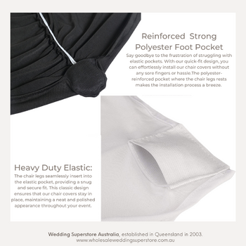 thumb_Lycra Chair Cover (190gsm) Elastic Foot Pocket - Black