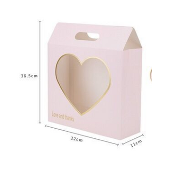 thumb_35cm White Heart Cutout  Flower Bag/Posy Box