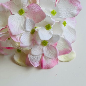 thumb_8cm Hydrangea Flower Bloom - White/Pink
