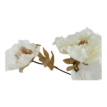 thumb_60cm Budget Peony 3 Head Flower Stem -  White