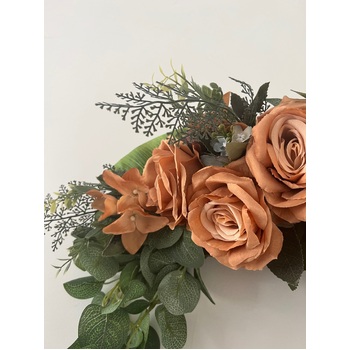 thumb_80cm Rust Brown Floral Rose Arch Swag