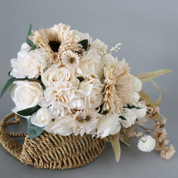 thumb_Bridal Teardrop Bouquet -  Ivory, Tan & Naturals