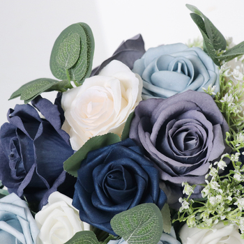 thumb_Bridal Teardrop Bouquet - Blue/White/Navy