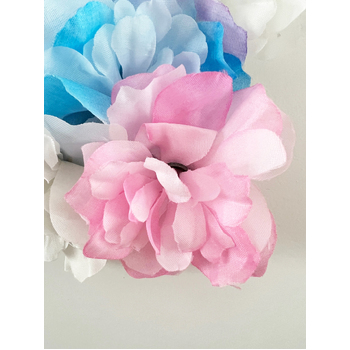 thumb_Rose/Hydrangea Flower Wall Pink/Blue Baby Shower