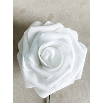 thumb_25pk - White Foam Roses - 7.6cm on pick