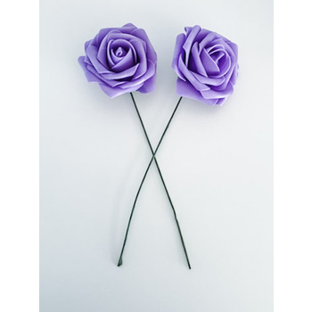 thumb_25pk - Light Purple Foam Roses - 7.6cm on pick