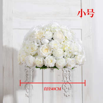 thumb_40cm Floral Rose Ball Arrangement - White/Cream