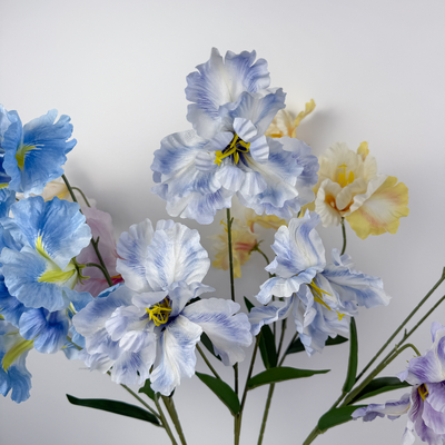 thumb_Light Blue Ruffled Iris Spray – 80cm Artificial Flower Stem