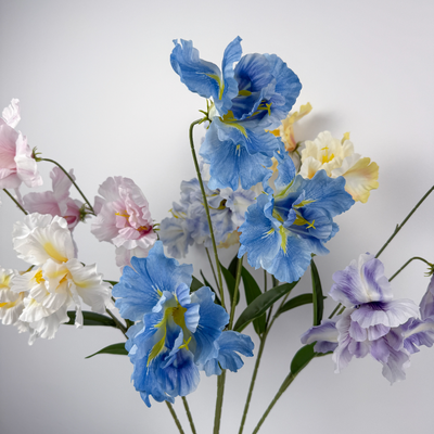 thumb_Blue Ruffled Iris Spray – 80cm Artificial Flower Stem