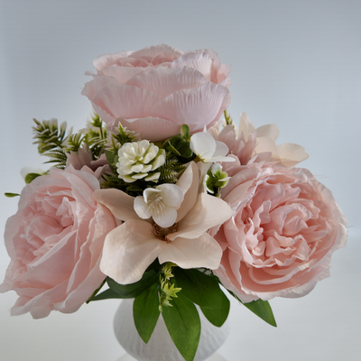 thumb_50cm - Soft Pink 11 Head Peony and Mixed Flower Bush Artifical