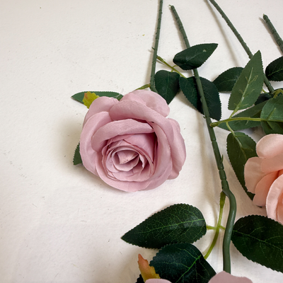 thumb_Dusty Mauve Open Rose Stem 50cm Artificial – Single Stem