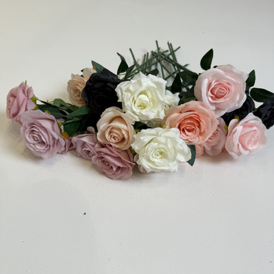 thumb_Soft Pink Open Rose Stem 50cm Artificial – Single Stem