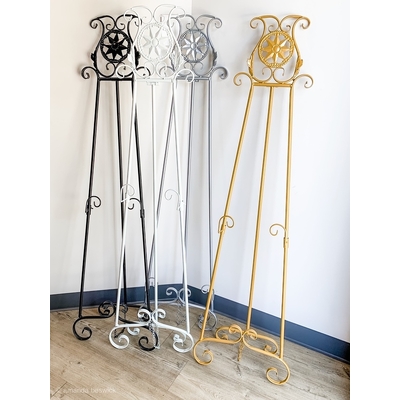 thumb_Gold Metal Wedding Easel Display Sign Stand – 150cm