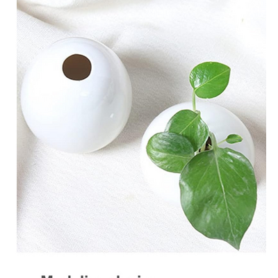 thumb_White Ceramic Bud Vase - White - 8.5cm