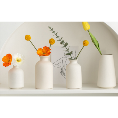 thumb_White Textured Ceramic Vase 14.3cm