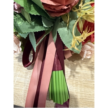 thumb_Artificial Bridal Bouquet - Red, Pink & Cream Mix