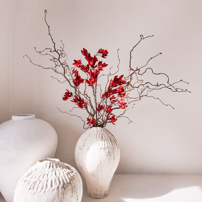 thumb_Deep Red Blossom Spray – 90cm Artificial