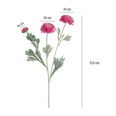 thumb_52cm Artificial 3 Head Ranunculus Flower Spray – White