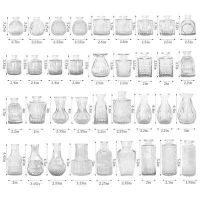 thumb_Clear Glass Bud Vase Set of 36 – Mixed Sizes