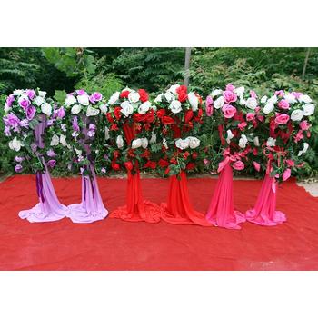 thumb_Aisle Flower Stand Adjustable Height - Gold