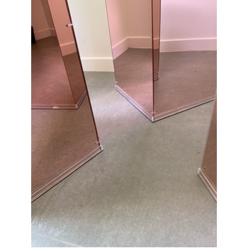 thumb_FACTORY SECONDS Set of 3 - Rose Gold Mirrored Acrylic Pedestal Risers/Flower Stands 