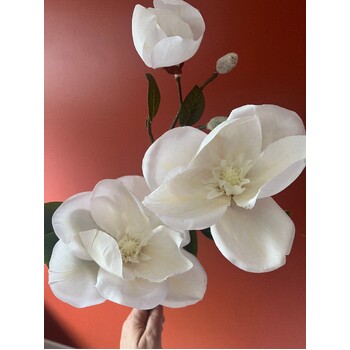 thumb_80cm White 3 Head Magnolia Stem