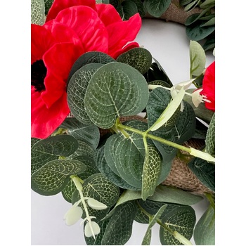 thumb_35cm Anzac Day Poppy and Eucalyptus Wreath