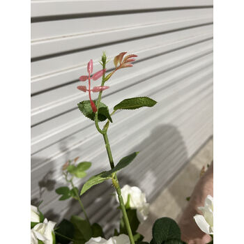 thumb_120cm White Artificial Rose Topiary Bush - Potted  