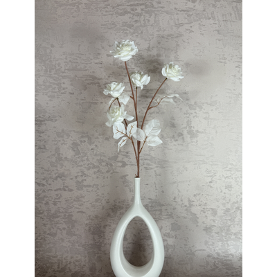 thumb_Artificial White Rose Spray with 5 Heads – 70cm