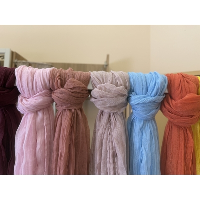 thumb_Extra Long 4m Mauve Pink Cheesecloth Table Runner 90x400cm