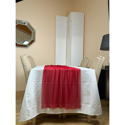 thumb_70cm x 3m Shimmer Chiffon Table Runner – Burgundy