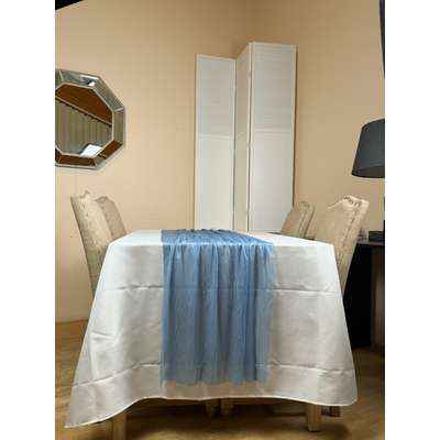 thumb_70cm x 3m Shimmer Chiffon Table Runner – Dusty Blue
