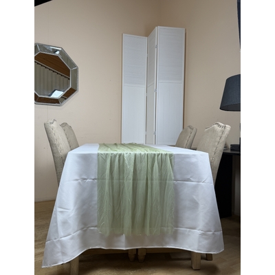 thumb_70cm x 3m Shimmer Chiffon Table Runner – Sage
