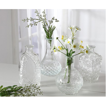 thumb_Clear Glass Mini Decanter Style Vase - 21cm