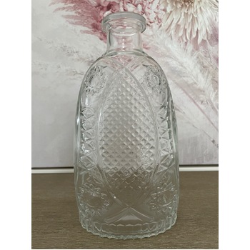 thumb_Clear Glass Decorative Bottle Style Vase - 22cm