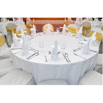 thumb_305cm Polyester  Round Tablecloth - Blue