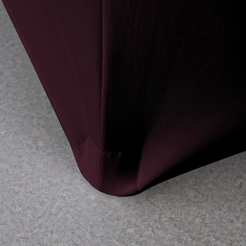 thumb_6Ft (1.8m) Burgundy Fitted Lycra Tablecloth Cover
