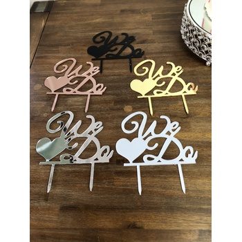 thumb_Rose Gold - WE DO Acrylic Cake Topper