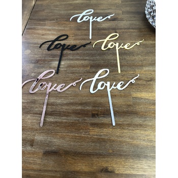 thumb_Rose Gold - LOVE Acrylic Cake Topper