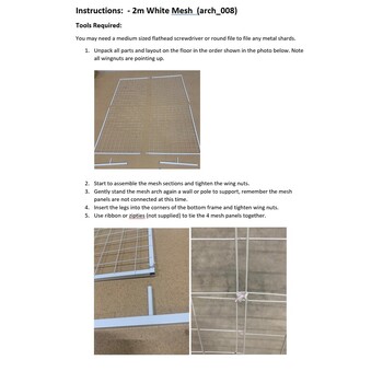 thumb_2m White Mesh Flowerwall/Backdrop/Wedding Arch Frame