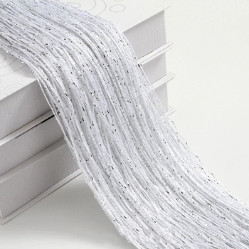 thumb_3m - String Backdrop Curtain - White with silver thread