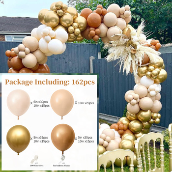 thumb_Gold/Tan/Apricot/Champagne Theme 162pcs Balloon Garland Decorating Kit