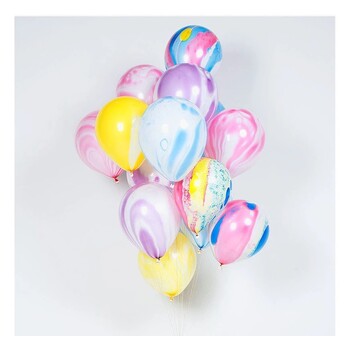 thumb_10pcs - 25cm (10")  Marble/TieDie Balloon - Rainbow