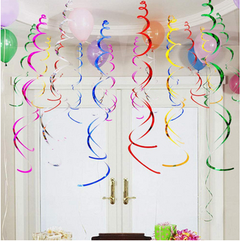 thumb_6pc - 80cm Party Sprial Decoration - Gold