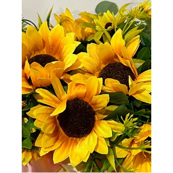thumb_60cm Sunflower Floral Arch Swag with ribbons
