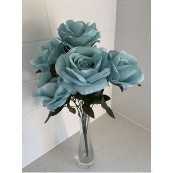 thumb_40cm - 9 Head Rose Bush Blue