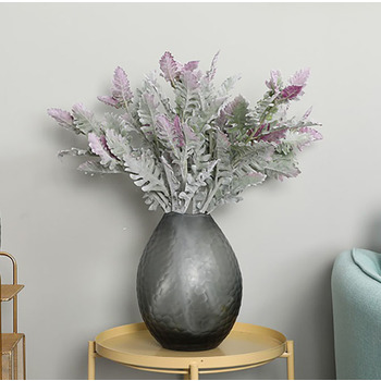thumb_74cm Flocked Dusty Miller - Green/Lav
