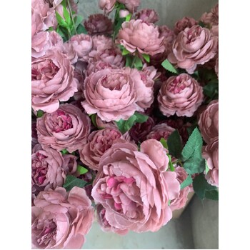 thumb_60cm- 3 Head Rose Flower Stem - Mauve