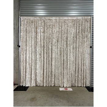 thumb_3x3m - Champagne Crushed Velvet Wedding Backdrop Curtain